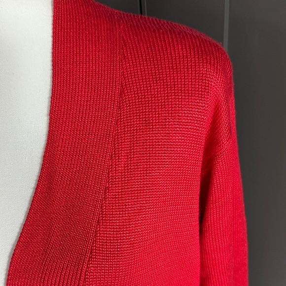 Fia Italia Elegant Red Women's Cardigan Sweater Size M - Picture 3 of 11